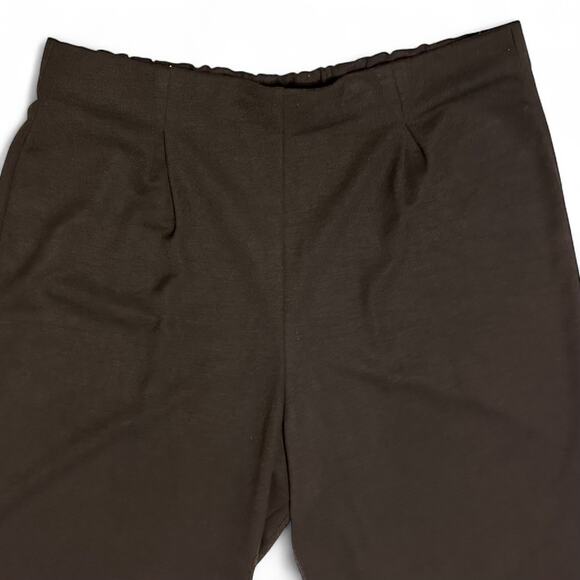 Vintage Coldwater Creek Black Knit Pants Size L Straight Leg Pull On Canada 90s - Picture 5 of 7